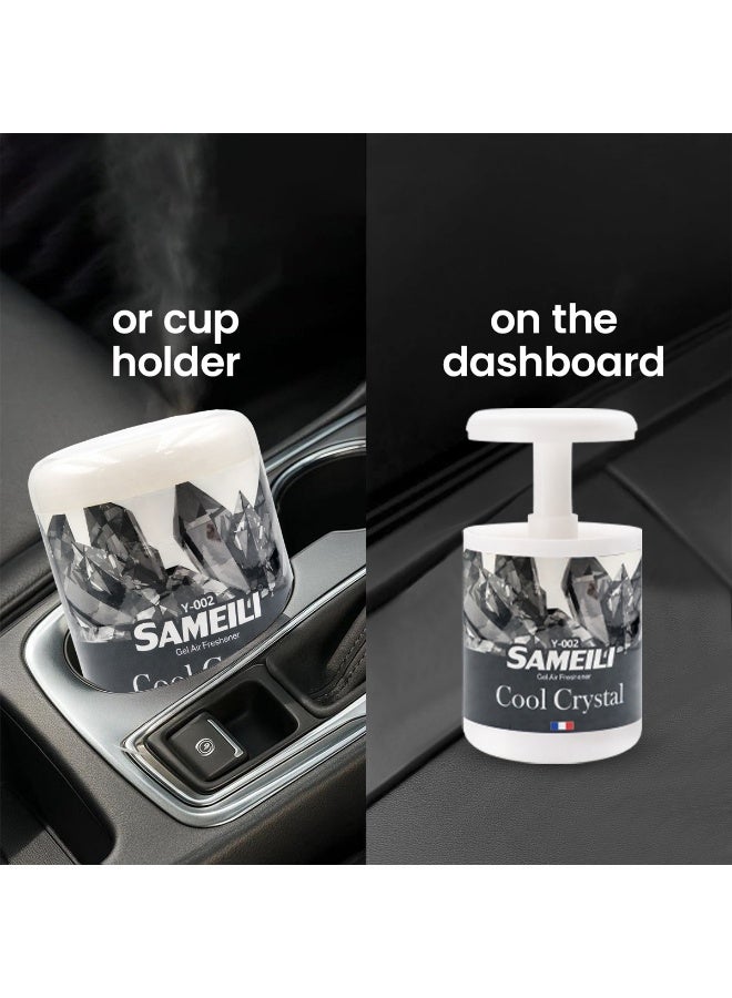 ساميلي معطر جو جل SAMEILI Cool Crystal Y-002 - معطر جل قابل للتعديل بنظام السحب، يوفر تحكماً طويل الأمد في الروائح الكريهة للسيارة (لوحة القيادة، حامل الأكواب)، المنزل، والمكتب. - Image 5